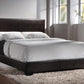 Conner Full Upholstered Panel Bed Dark Brown - 300261F A-Z Store Nadia