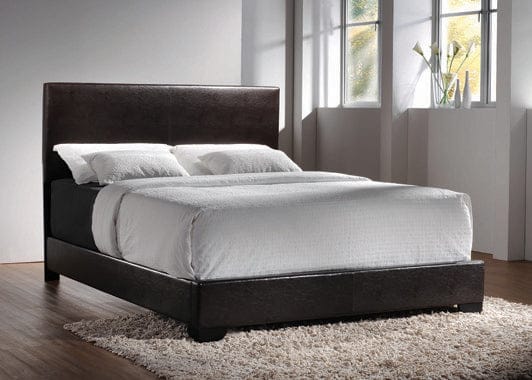 Conner Full Upholstered Panel Bed Dark Brown - 300261F A-Z Store Nadia