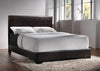 Conner Full Upholstered Panel Bed Dark Brown - 300261F
