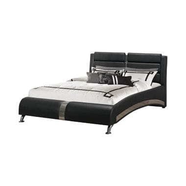Jeremaine California King Upholstered Bed Black - 300350KW A-Z Store Nadia
