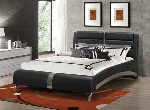 Jeremaine California King Upholstered Bed Black - 300350KW A-Z Store Nadia