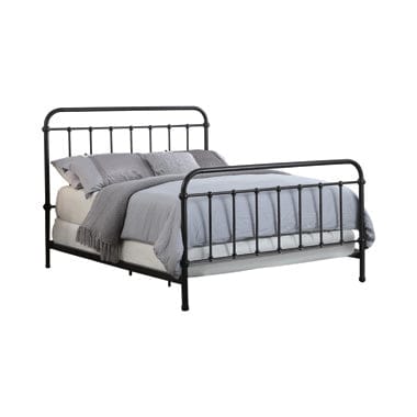 Livingston California King Panel Metal Bed Dark Bronze - 300399KW A-Z Store Nadia