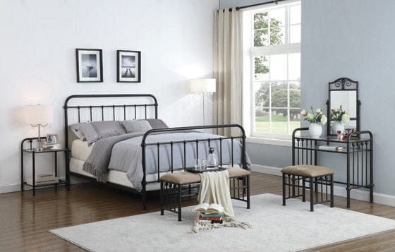 Livingston Full Panel Metal Bed Dark Bronze - 300399F A-Z Store Nadia