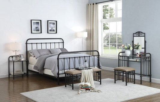 Livingston Full Panel Metal Bed Dark Bronze - 300399F A-Z Store Nadia