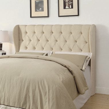 Murrieta Queen/Full Tufted Upholstered Headboard Beige - 300444QF A-Z Store Nadia