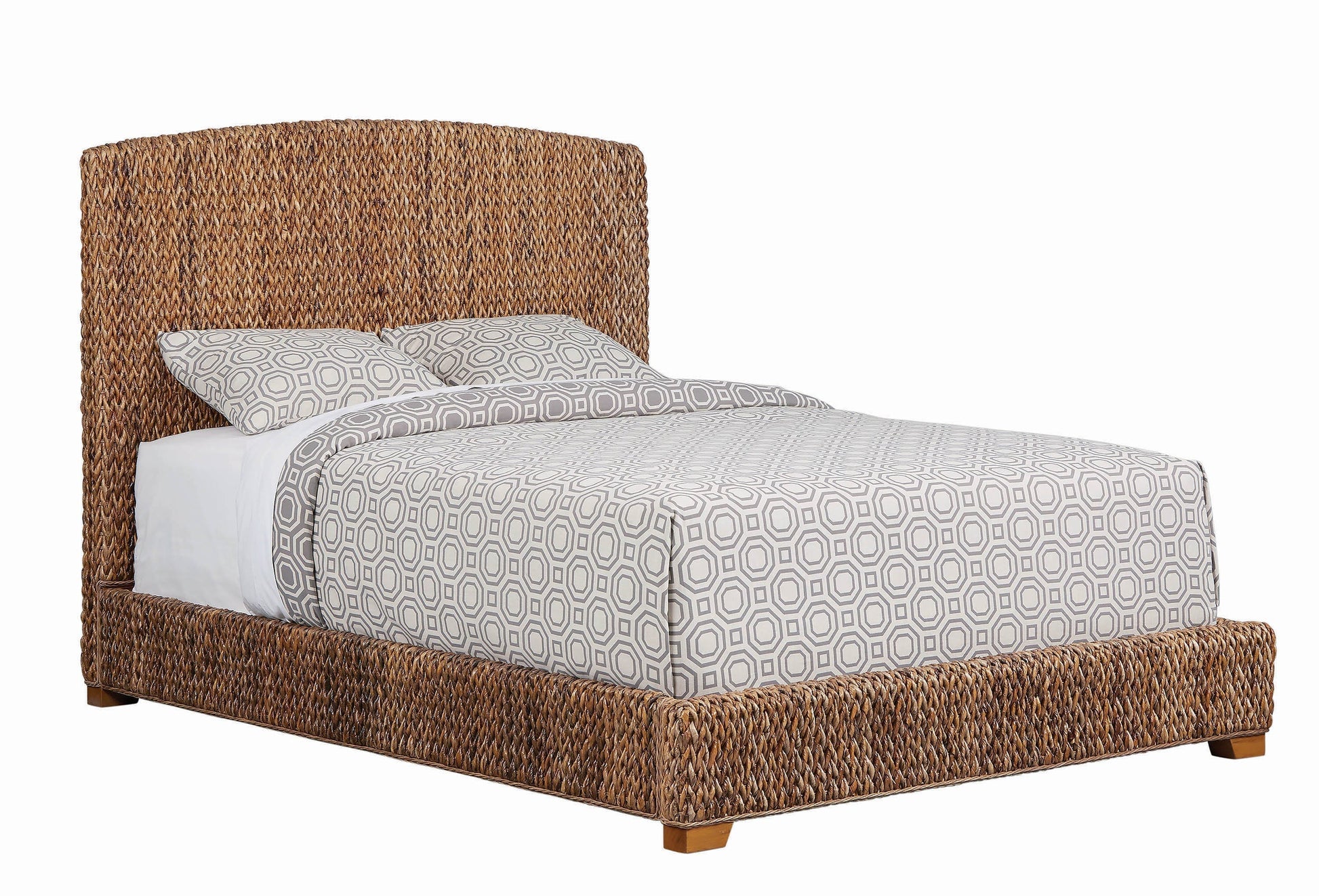 Laughton Queen Hand-Woven Banana Leaf Bed Amber - 300501Q A-Z Store Nadia