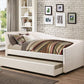 Upholstered Twin Daybed With Trundle Ivory - 300509 A-Z Store Nadia