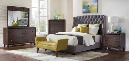 Pissarro Queen Tufted Upholstered Bed Grey - 300515Q A-Z Store Nadia