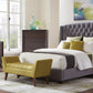 Pissarro California King Tufted Upholstered Bed Grey - 300515KW A-Z Store Nadia