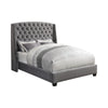 Pissarro Eastern King Tufted Upholstered Bed Grey - 300515KE