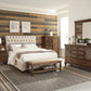 Devon Button Tufted Upholstered California King Bed Beige - 300525KW A-Z Store Nadia