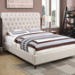 Devon Button Tufted Upholstered Eastern King Bed Beige - 300525KE A-Z Store Nadia