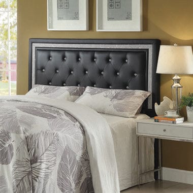 Andenne Eastern King/California King Tufted Upholstered Headboard Black - 300544K A-Z Store Nadia