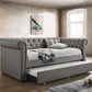 Kepner Tufted Upholstered Daybed Grey With Trundle - 300549 A-Z Store Nadia