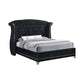 Barzini California King Tufted Upholstered Bed Black - 300643KW A-Z Store Nadia