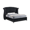 Barzini California King Tufted Upholstered Bed Black - 300643KW