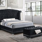 Barzini California King Tufted Upholstered Bed Black - 300643KW A-Z Store Nadia