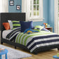 Dorian Upholstered Twin Bed Black - 300761T A-Z Store Nadia
