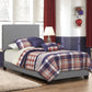 Dorian Upholstered Twin Bed Grey - 300763T A-Z Store Nadia