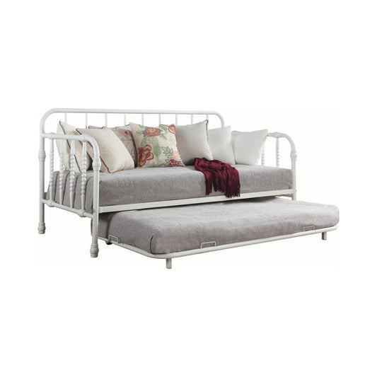 Twin Metal Daybed With Trundle White - 300766 A-Z Store Nadia