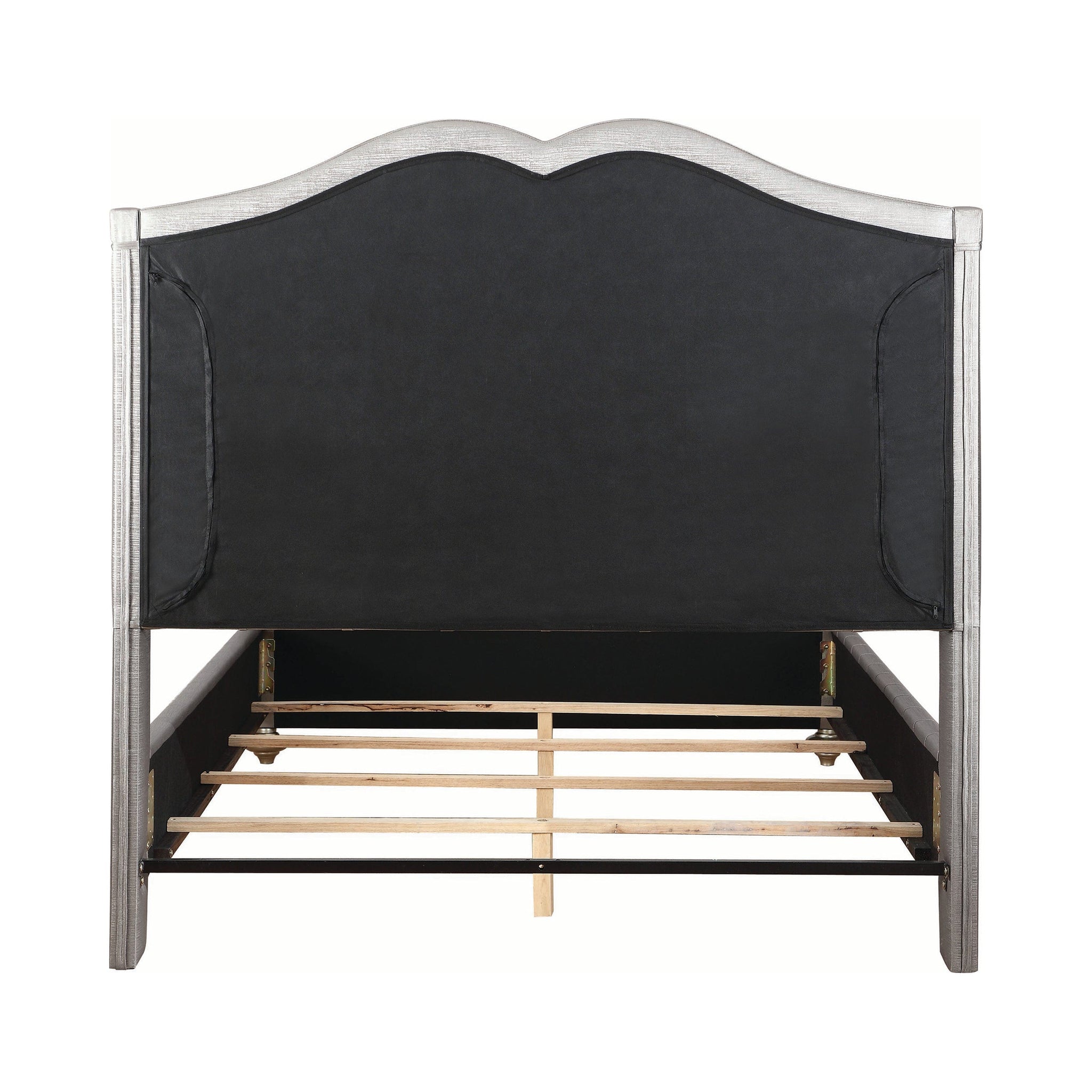 Belmont Tufted Upholstered Eastern King Bed Metallic - 300824KE