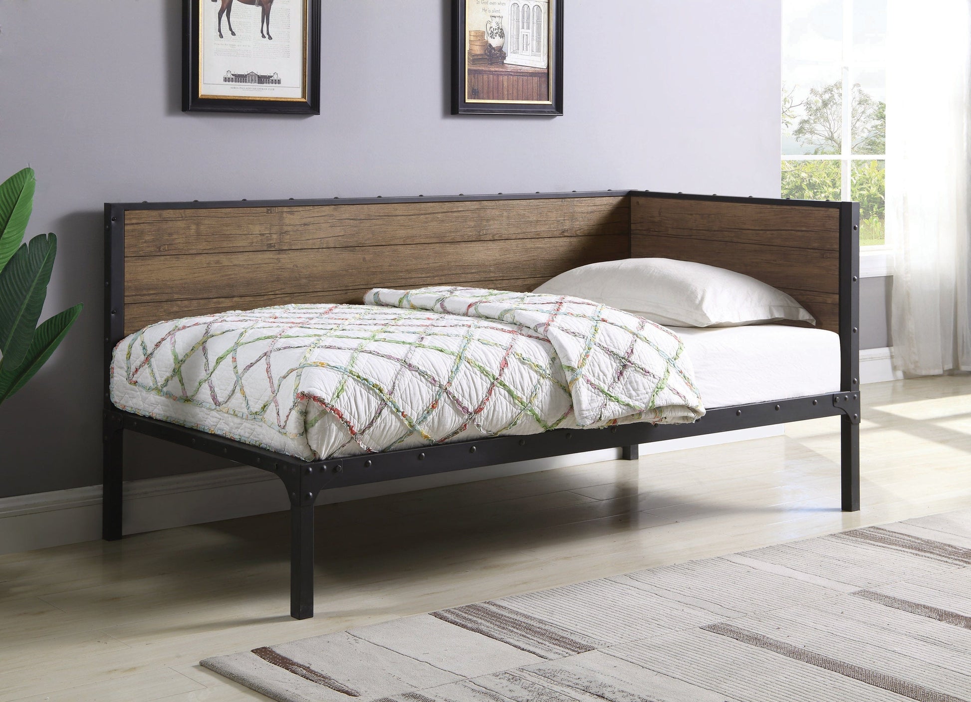 Getler Daybed Weathered Chestnut And Black - 300836 A-Z Store Nadia
