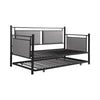 Joelle Upholstered Daybed Grey And Black With Trundle - 300940