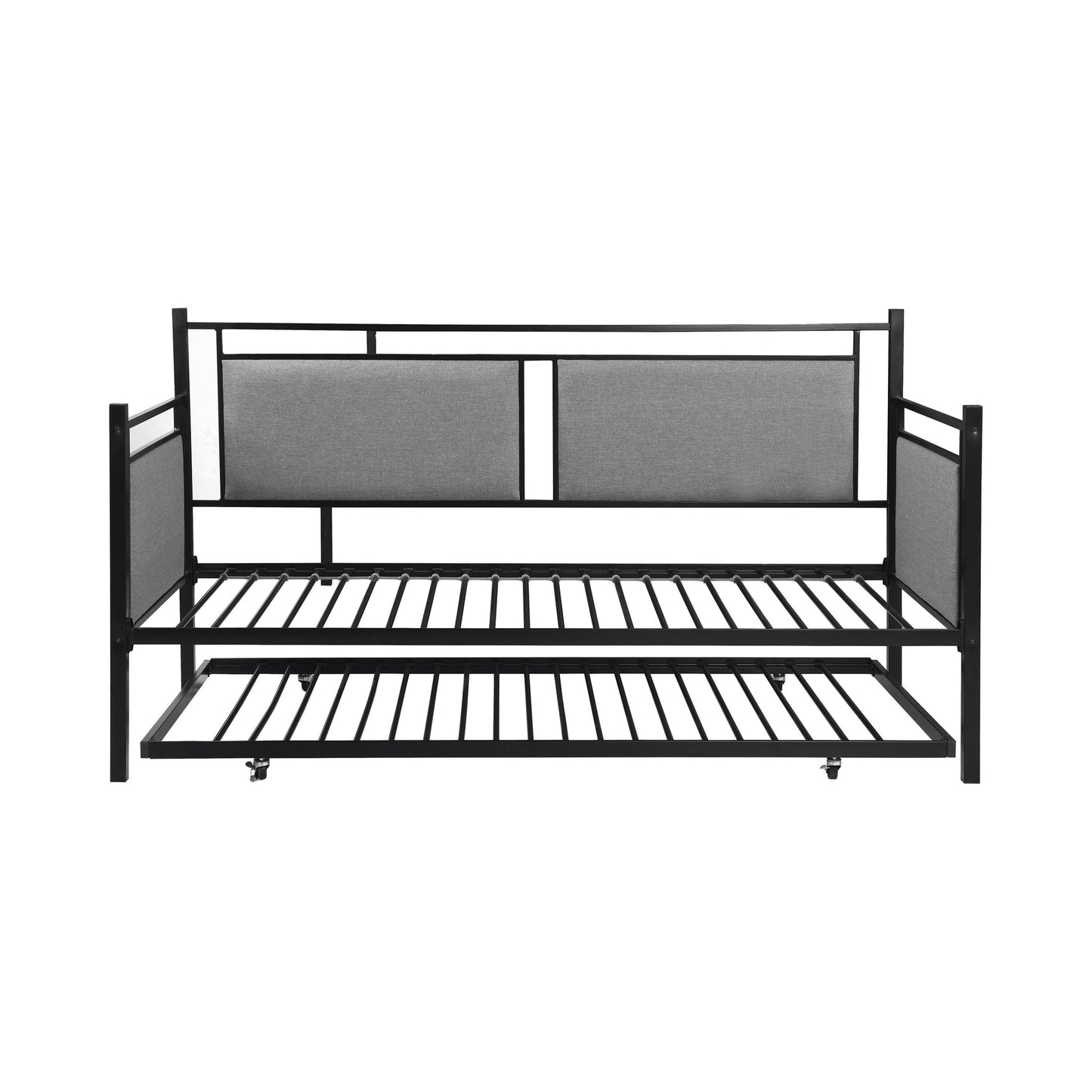 Joelle Upholstered Daybed Grey And Black With Trundle - 300940 A-Z Store Nadia