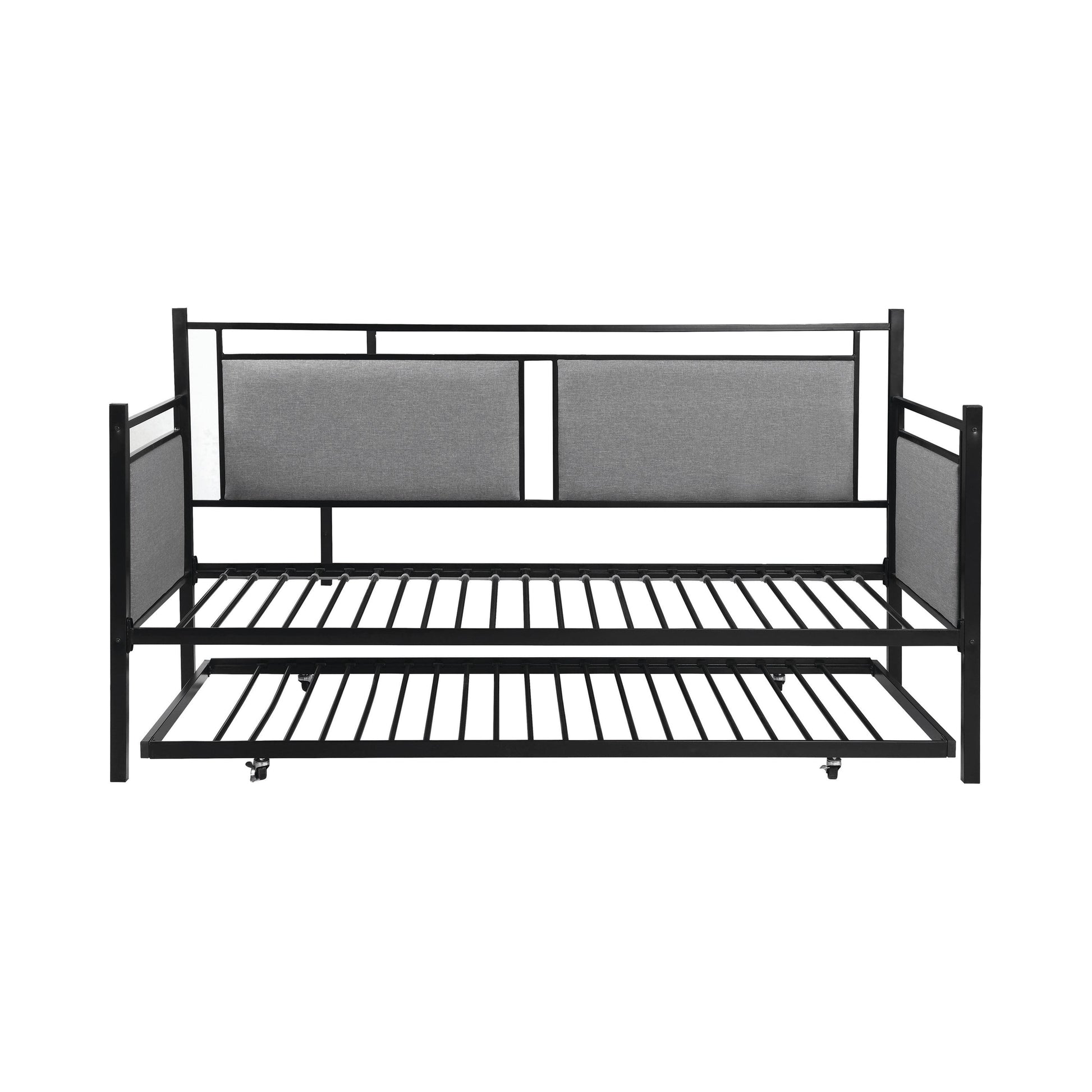 Joelle Upholstered Daybed Grey And Black With Trundle - 300940 A-Z Store Nadia