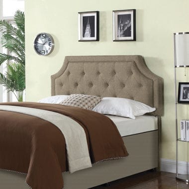 Rutherford Queen And Full Tufted Upholstered Headboard Mushroom - 301020QF A-Z Store Nadia