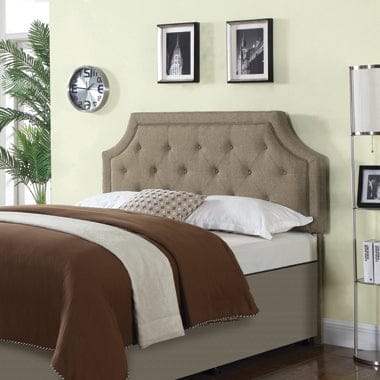 Rutherford Queen And Full Tufted Upholstered Headboard Mushroom - 301020QF