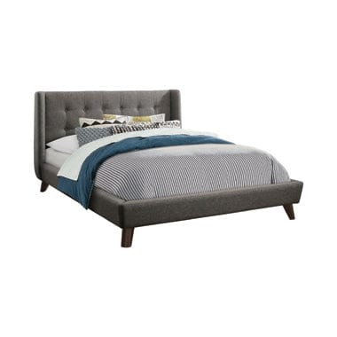 Carrington Button Tufted California King Bed Grey - 301061KW A-Z Store Nadia