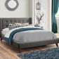 Carrington Button Tufted Full Bed Grey - 301061F A-Z Store Nadia