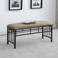 Livingston Upholstered Bench Brown And Dark Bronze - 301396 A-Z Store Nadia
