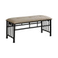Livingston Upholstered Bench Brown And Dark Bronze - 301396 A-Z Store Nadia
