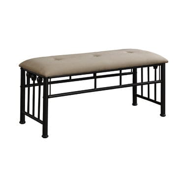 Livingston Upholstered Bench Brown And Dark Bronze - 301396 A-Z Store Nadia