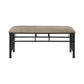 Livingston Upholstered Bench Brown And Dark Bronze - 301396 A-Z Store Nadia