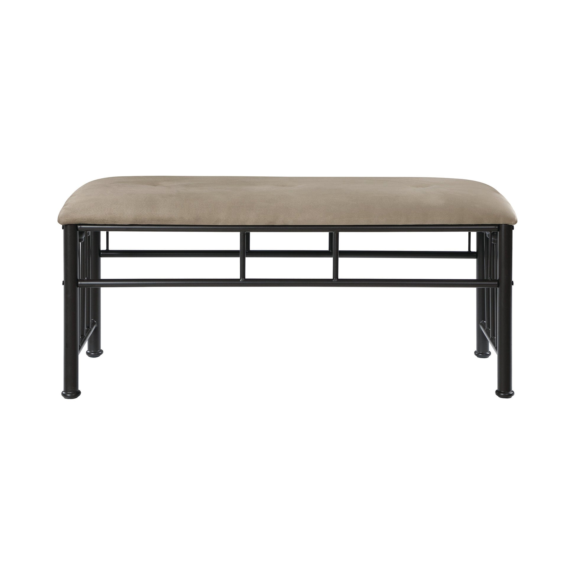 Livingston Upholstered Bench Brown And Dark Bronze - 301396 A-Z Store Nadia