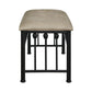 Livingston Upholstered Bench Brown And Dark Bronze - 301396 A-Z Store Nadia