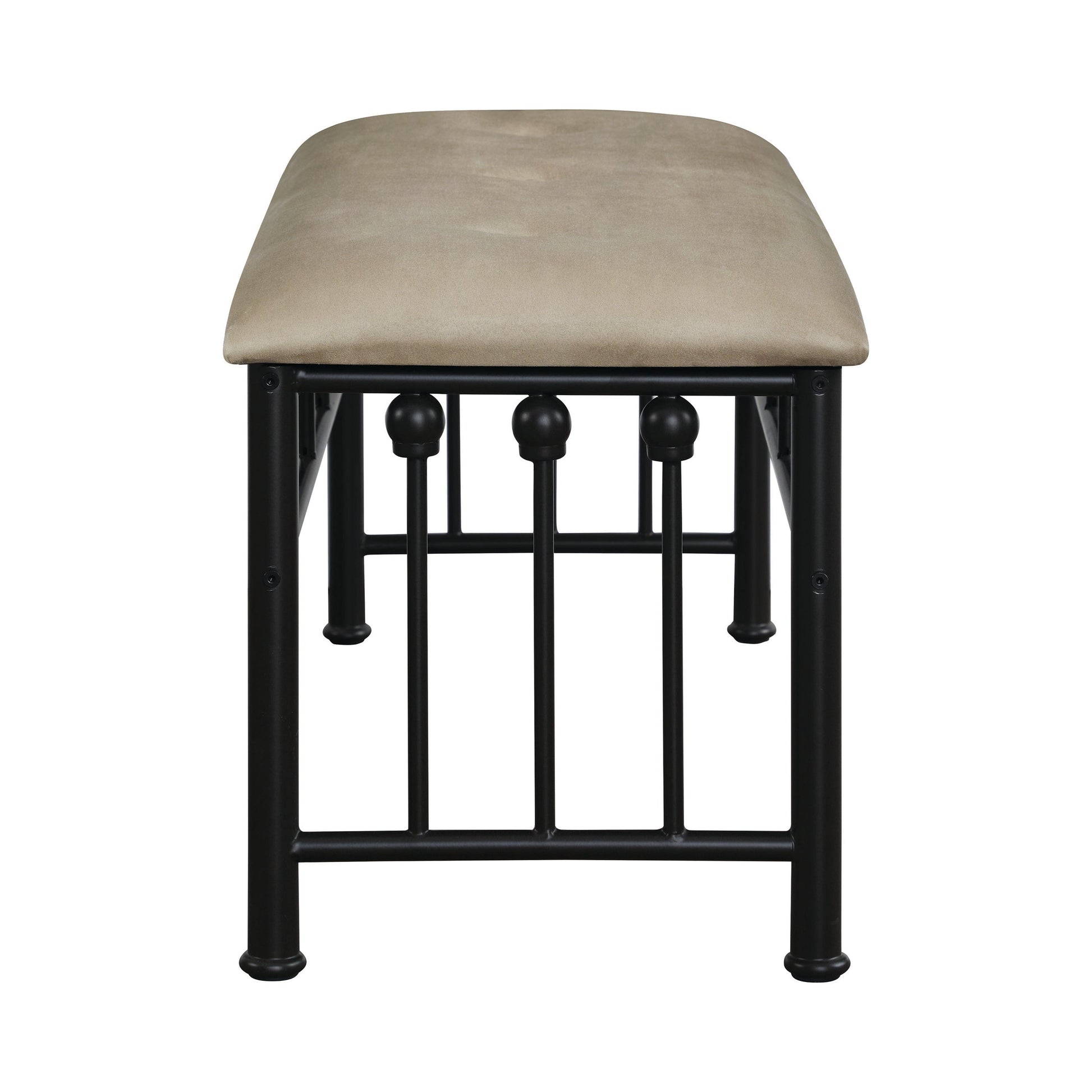 Livingston Upholstered Bench Brown And Dark Bronze - 301396 A-Z Store Nadia