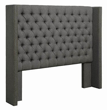 Bancroft Demi-Wing Upholstered Eastern King Bed Grey - 301405KE A-Z Store Nadia