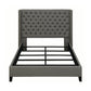 Bancroft Demi-Wing Upholstered Queen Bed Grey - 301405Q A-Z Store Nadia