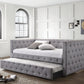 Mockern Tufted Upholstered Daybed With Trundle Grey - 302161 A-Z Store Nadia
