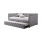 Mockern Tufted Upholstered Daybed With Trundle Grey - 302161 A-Z Store Nadia