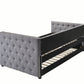 Mockern Tufted Upholstered Daybed With Trundle Grey - 302161 A-Z Store Nadia