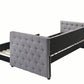 Mockern Tufted Upholstered Daybed With Trundle Grey - 302161 A-Z Store Nadia