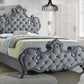 Sandboard Queen Rhinestone Button Tufted Bed Grey - 302351Q A-Z Store Nadia