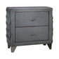 Sandboard 2-Drawer Button Tufted Nightstand Grey - 302352 A-Z Store Nadia
