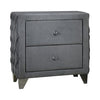 Sandboard 2-Drawer Button Tufted Nightstand Grey - 302352