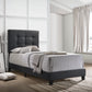 Mapes Tufted Upholstered Twin Bed Charcoal - 305746T A-Z Store Nadia